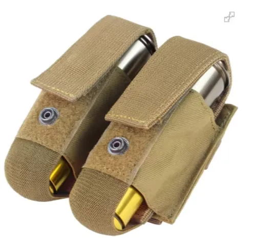 tan double grenade pouch