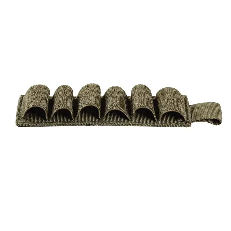 an Olive Green tactical shotgun shell holder with Velcro
