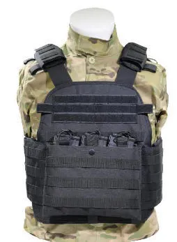 black plate carrier military vest