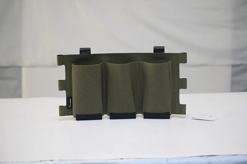 Green tactical pouch with three compartments