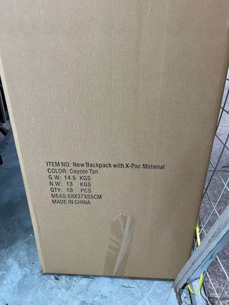 Backpack with X-PAC material