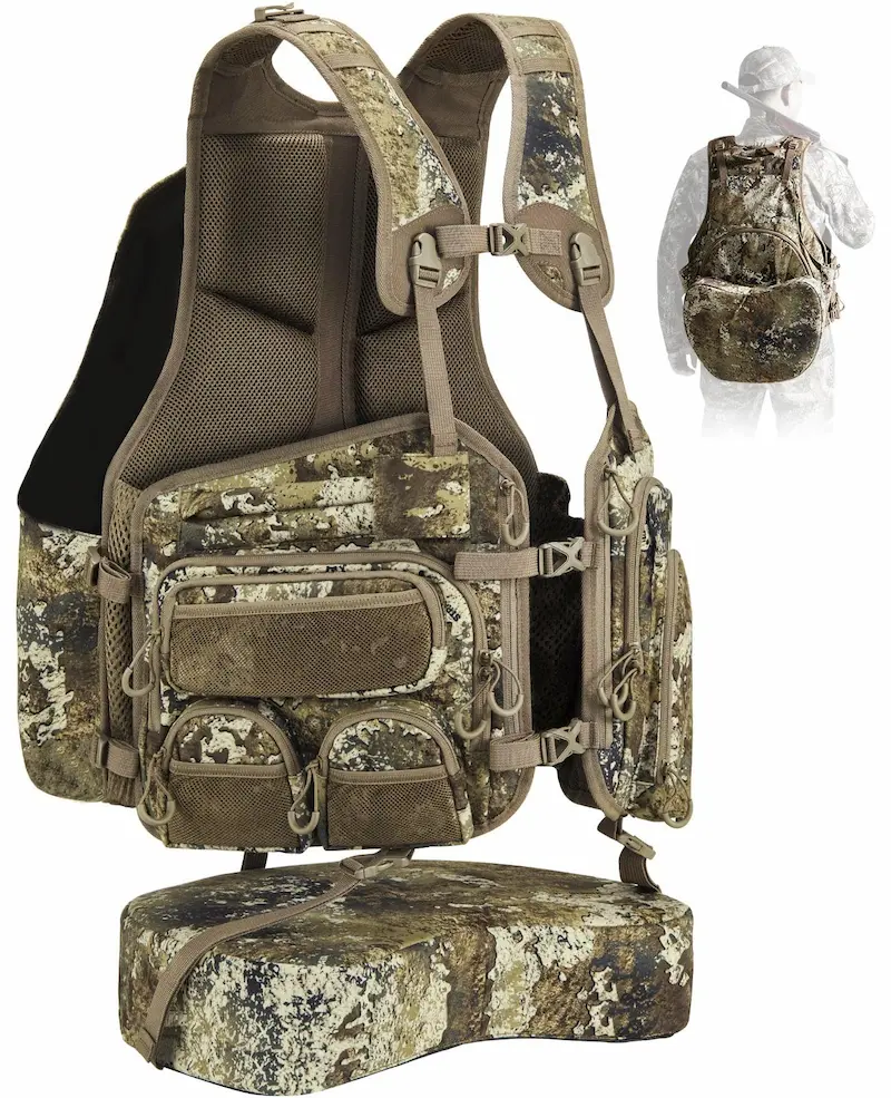 Camo Hunting Vest-Backpack Combo