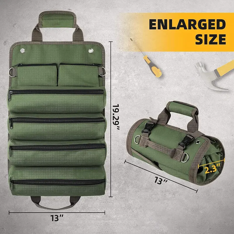 Green Tool Storage Bag Dimensions