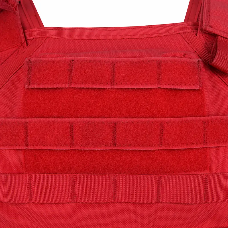 Red Tactical Vest – Front Velcro Panels