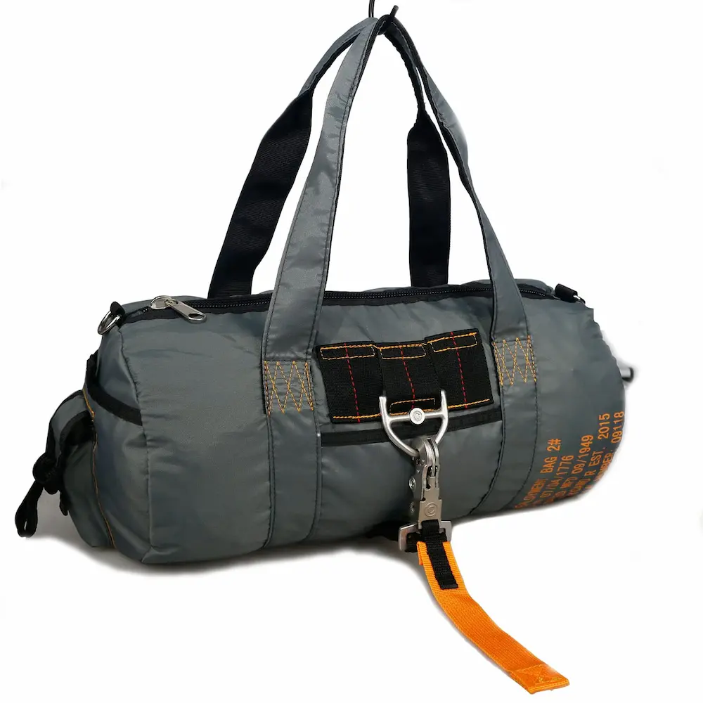 gray tactical duffle gym bag