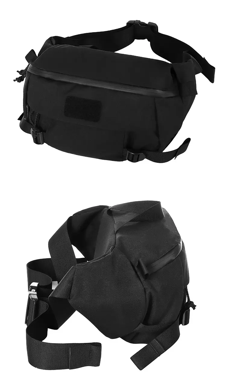 Black 500D nylon outdoor waist pack
