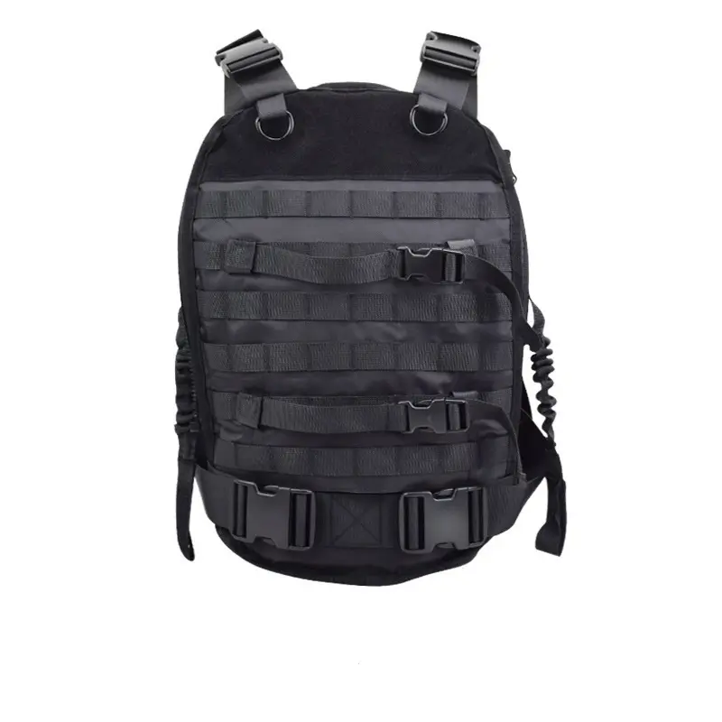 Black Convertible Tactical Backpack Vest