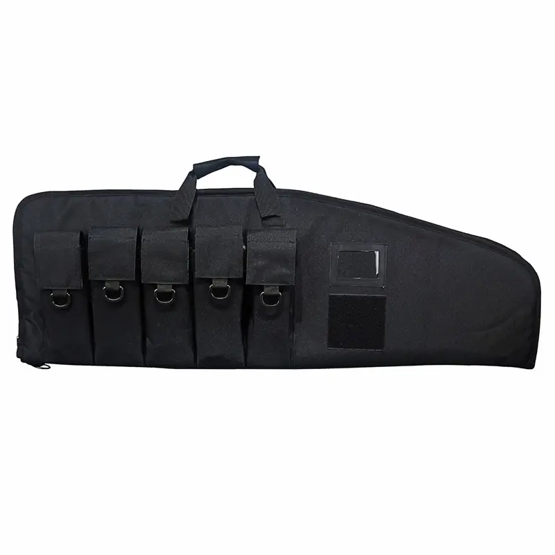 Black Lockable Rifle Bag with 5 Magazine Pockets