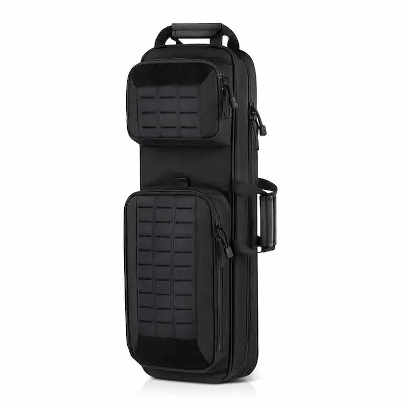 Musta taktinen pitkän aseen laukku