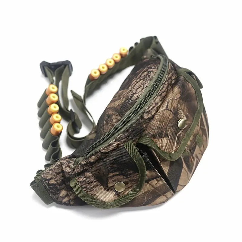 Camo Hunting Ammo Belt Fanny Pack (20 Bullet Holes)