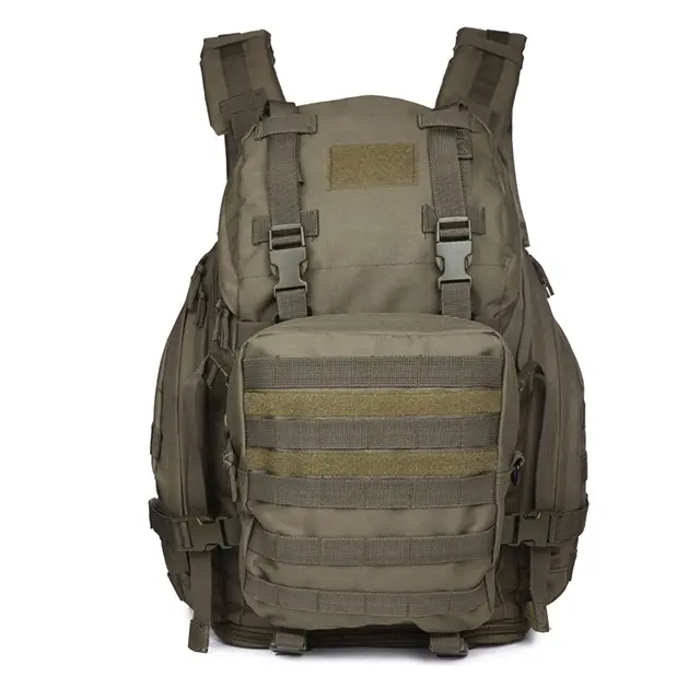 MOLLE military rucksack with detachable front bag