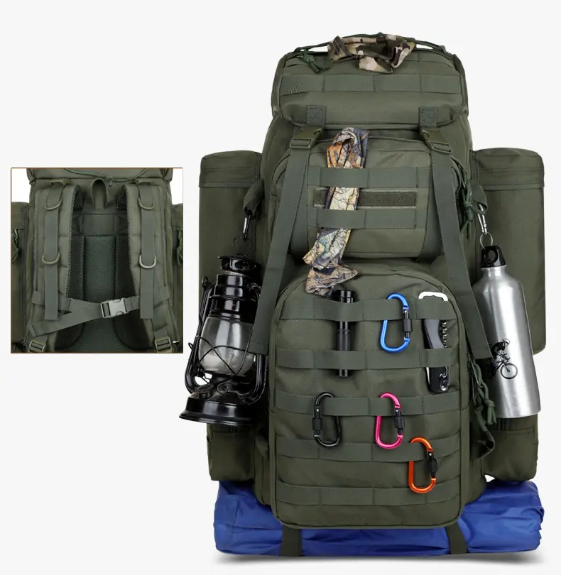Multi-Pouch Tactical Camping Hiking Backpack