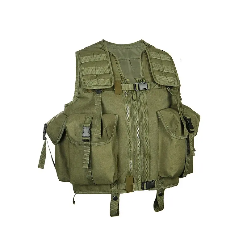 Olive Green Multi-Pouch Tactical Vest