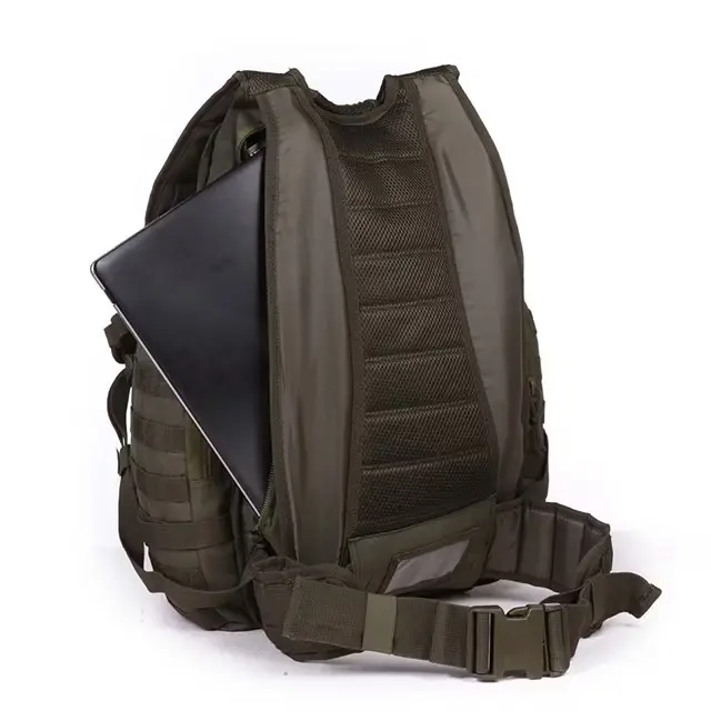 Olive Tactical Backpack – Mesh Padding & Laptop Slot
