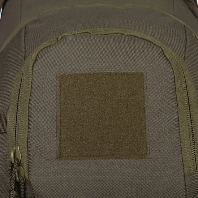 Olive Tactical Backpack – Front Hook-and-Loop Panel