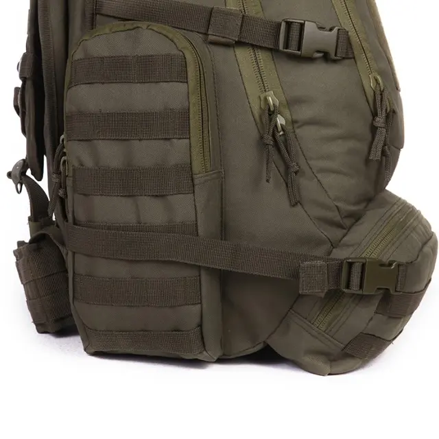 Olive Tactical Rucksack – MOLLE Webbing & Compression Straps