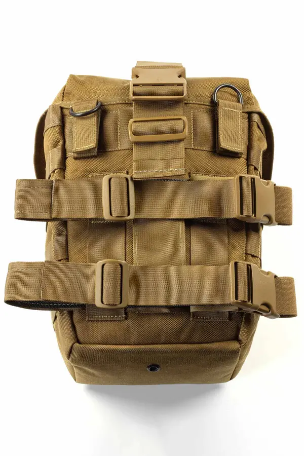 Tan Tactical Gas Mask Pouch – Multi-Straps