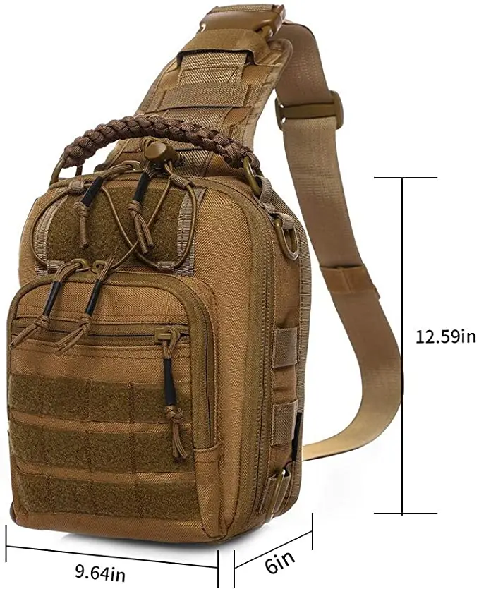 Sacoche tactique Tan - Dimensions