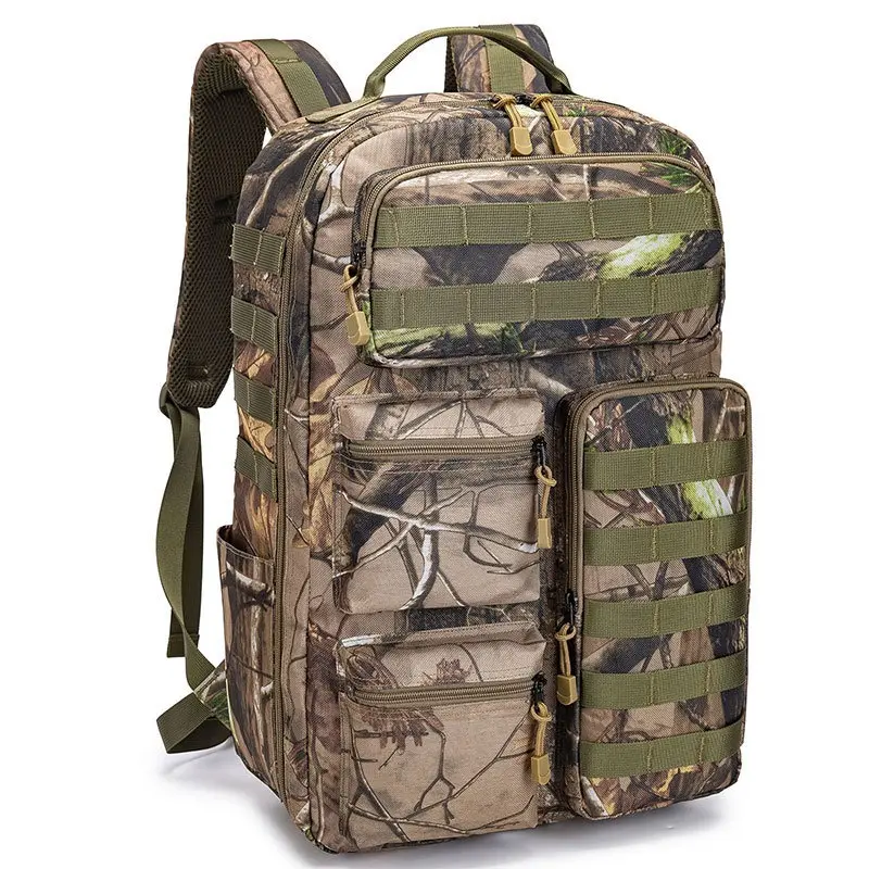 camouflage dead leaves hunting backpack