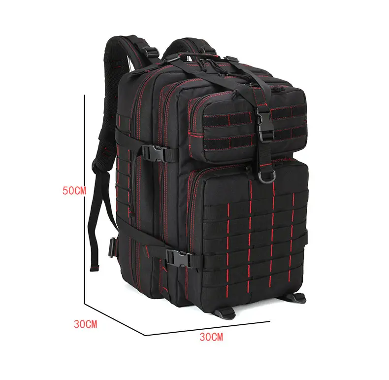 custom tactical backpack black & red
