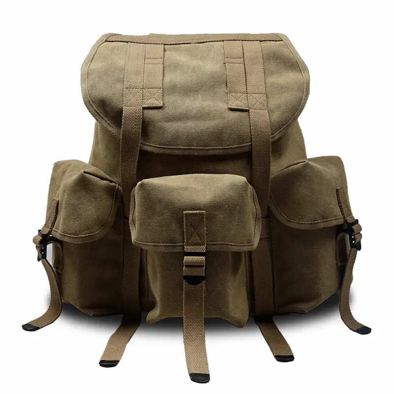 heavy-duty canvas ALICE-style backpack