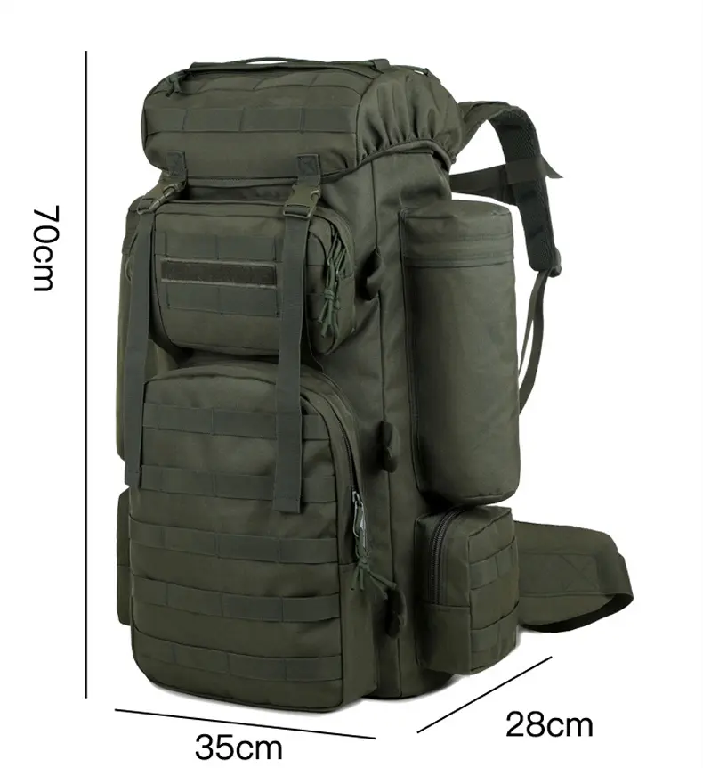 large tactical outdoor rucksack dimension