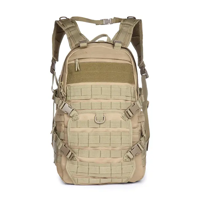 Tan Tactical MOLLE Backpack with Rifle Carry System